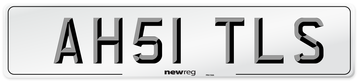 AH51 TLS Number Plate from New Reg